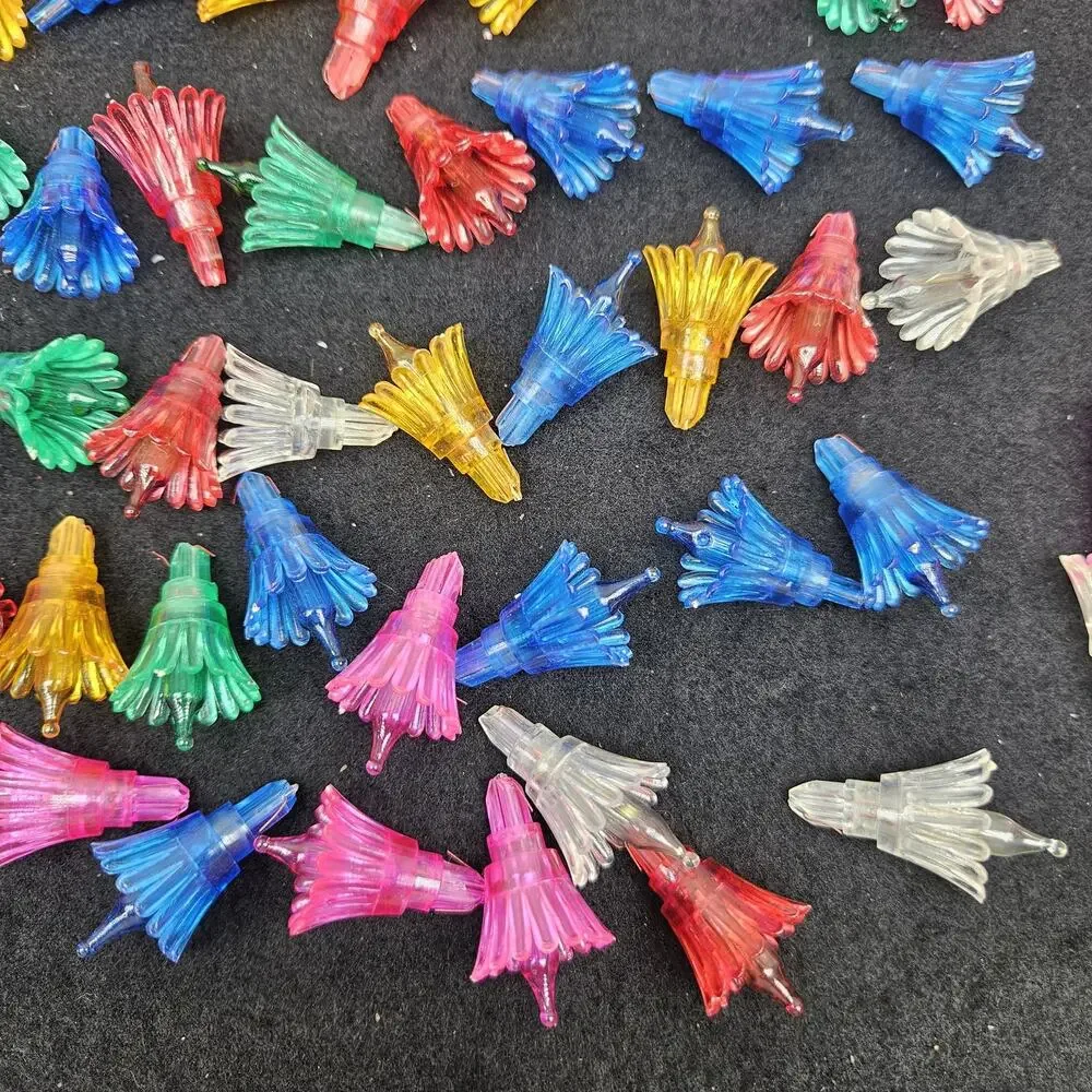 Vintage Christmas Tree Light Flower Reflector Lot 118 Pieces Plastic‎ Multicolor